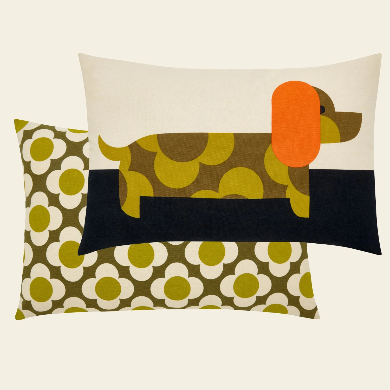 Dachshund Cushion - Yellow 1 Dachshund Cushion - Yellow