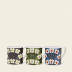 Large Mug Set Of 3- Bunch Of Stems 13 Large Mug Set Of 3- Bunch Of Stems -Home Decor & Bags-Orla Kiely 5mug 0056