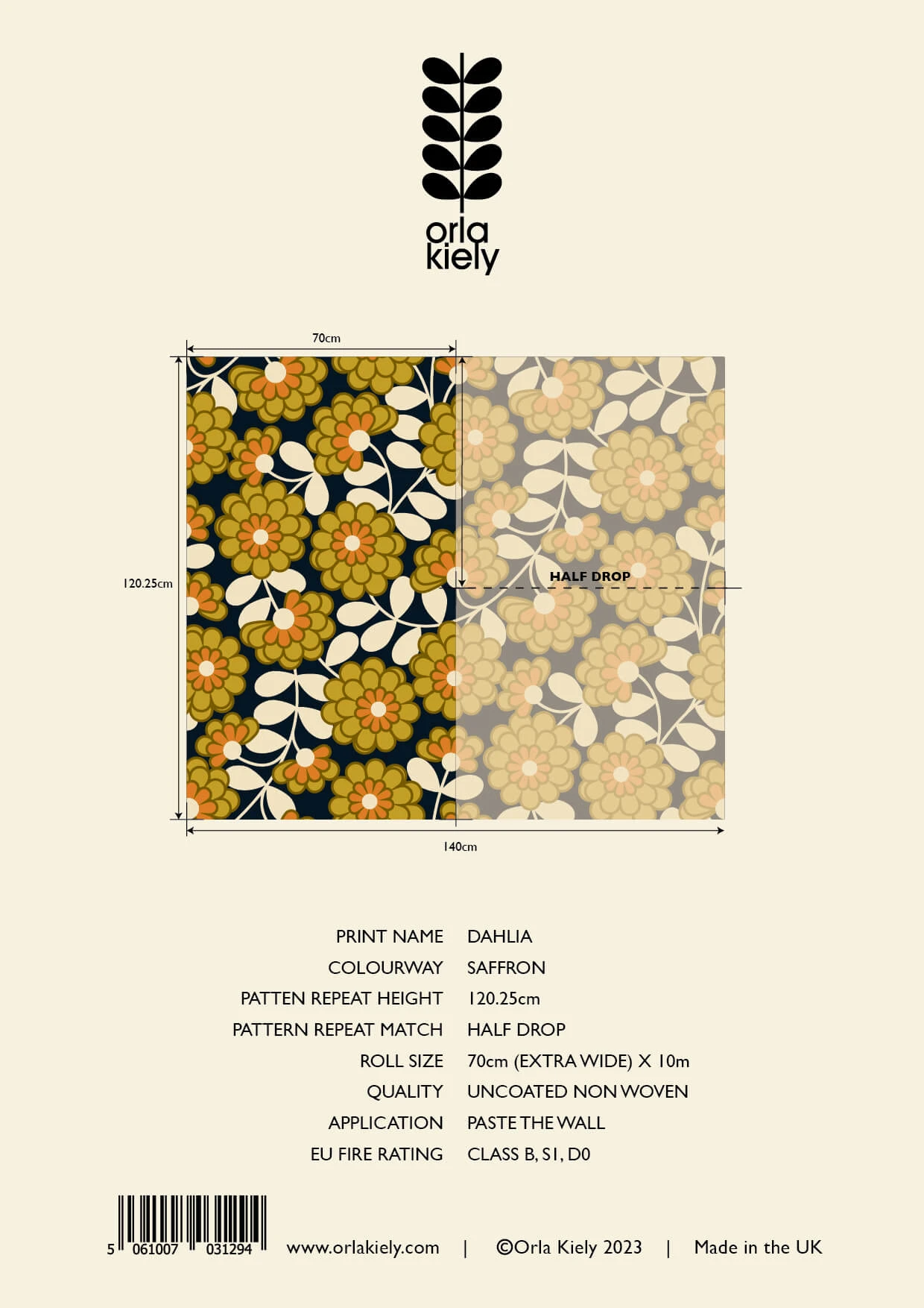 Dahlia Wallpaper - Sample 2 Dahlia Wallpaper - Sample - Image 2