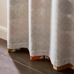 Solid Stem Lined Eyelet Curtains - Auburn -Home Decor & Bags-Orla Kiely Orlakiely StemAuburnReverse