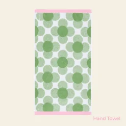 Retro Flower Towels Clover 13 Retro Flower Towels Clover -Home Decor & Bags-Orla Kiely RetroFlowerTowelsClover HandTowel