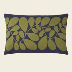 Sycamore Stripe Cushion Blue / Olive -Home Decor & Bags-Orla Kiely SycamoreStripeBlue Olive Reverse