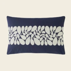Sycamore Stripe Bed Linen Space Blue -Home Decor & Bags-Orla Kiely SycamoreStripePillowCutout