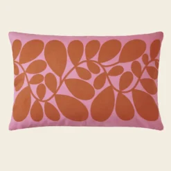 Sycamore Stripe Cushion Tomato / Pink -Home Decor & Bags-Orla Kiely SycamoreStripeTomato Pink Reverse