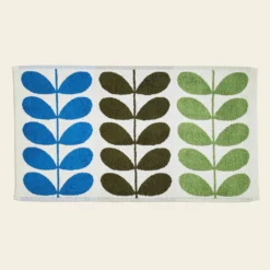Trio Stem Towels Riviera 6 Trio Stem Towels Riviera -Home Decor & Bags-Orla Kiely Trio Stem Riviera Bath Mat scaled