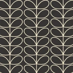 Linear Stem Charcoal Wallpaper - Sample