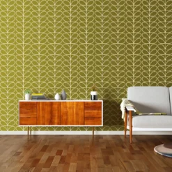Linear Stem Seagrass Wallpaper - 52cm X 10m