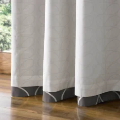 Linear Stem Lined Eyelet Curtains Charcoal -Home Decor & Bags-Orla Kiely linear stem charcoal cameo final small 800x 145b2db2 6e75 44a5 bb68 82177538bfb5