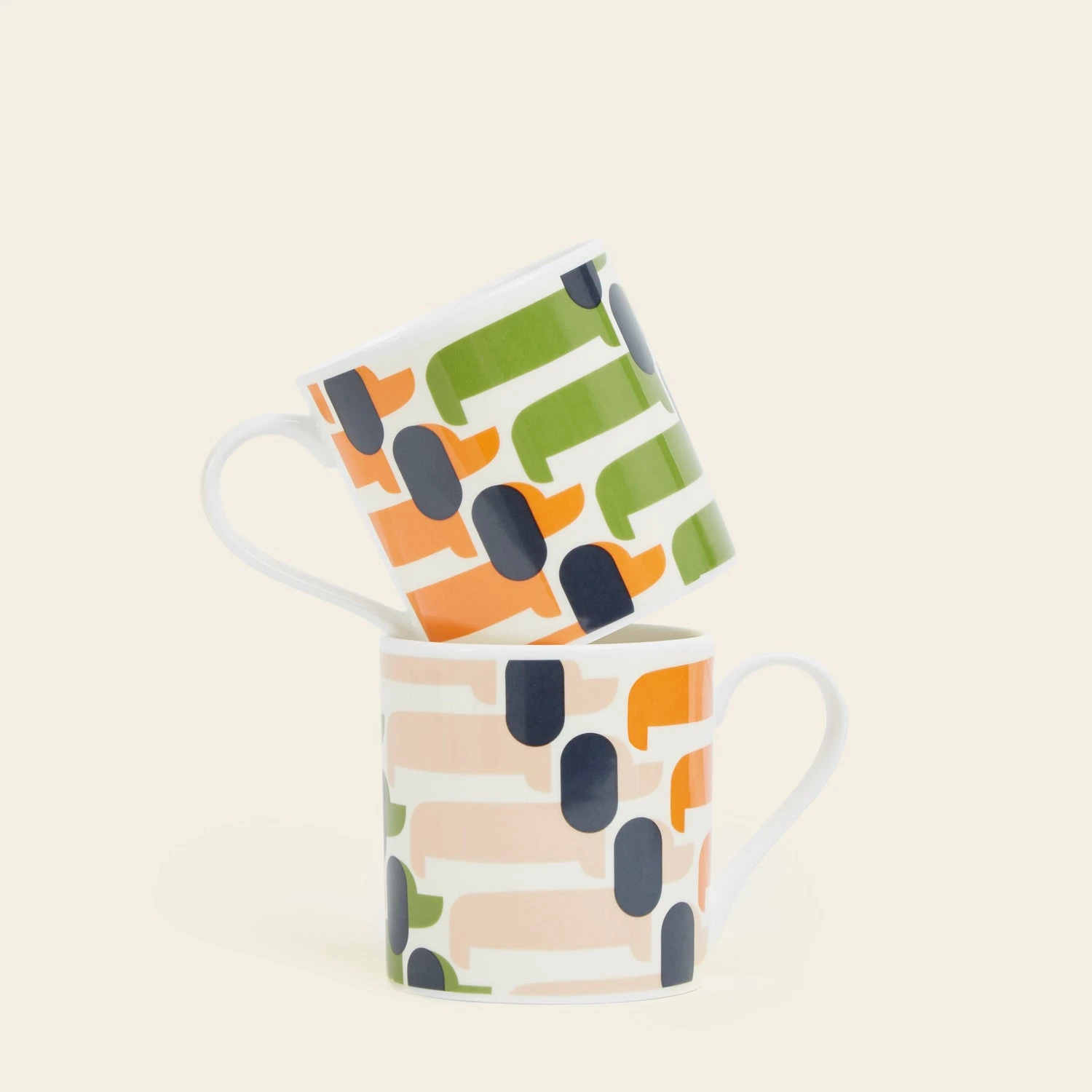 Large Mug Set Of 2 - Sausage Dog Orange 2 Large Mug Set Of 2 - Sausage Dog Orange - Image 2